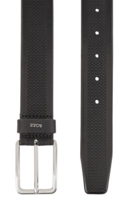 monogram leather belt