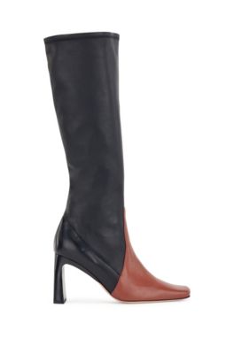 black italian leather boots