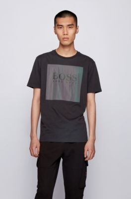 BOSS - Cotton-jersey T-shirt with 