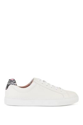 hugo boss white leather trainers