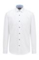 Regular-fit shirt in easy-iron cotton twill, White