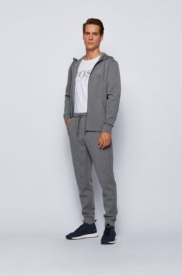 jogging trousers set in double-faced fabric