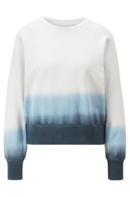 Sweat Relaxed Fit en molleton de coton mélangé effet dégradé