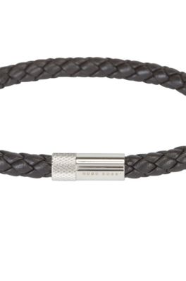 hugo boss braided leather bracelet