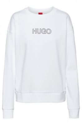 white french terry sweatshirt