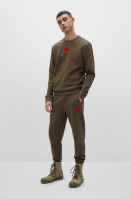 hugo boss tracksuit grey and red