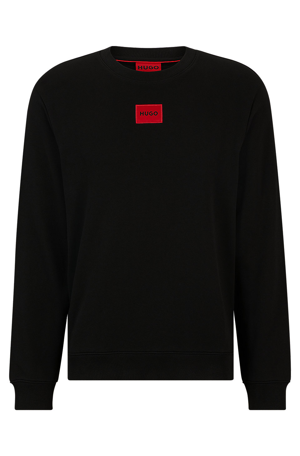 HUGO - Cotton-terry regular-fit sweatshirt with logo label
