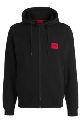 Hugo boss hooded sweatshirt with logo store and reflective detailing