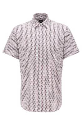 Chemise à manches courtes Regular Fit en jersey de coton imprimé