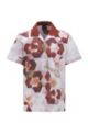 Regular-fit shirt in cotton with new-season print, White Patterned