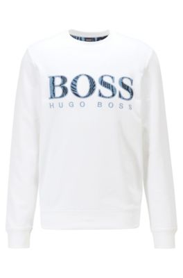 boss hoodie white