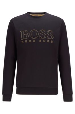 hugo boss tracksuit black and gold