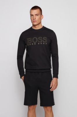 black and gold hugo boss sweatshirt