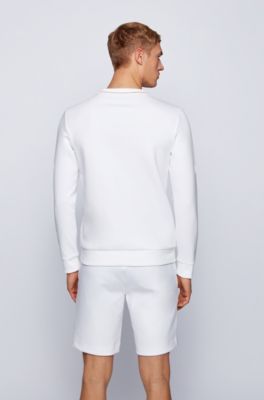 hugo boss mens white hoodie