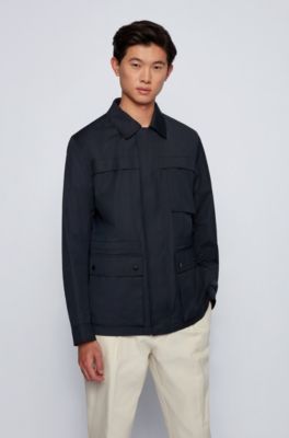 kandidaat pistool genade BOSS - Regular-fit field jacket in a cotton blend