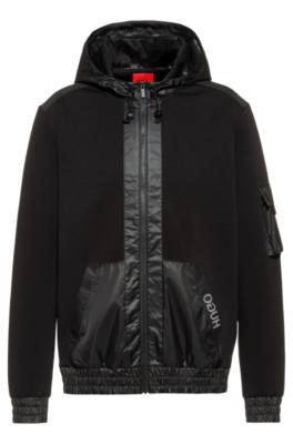 Sweat zippé Relaxed Fit à capuche avec finitions en mesh