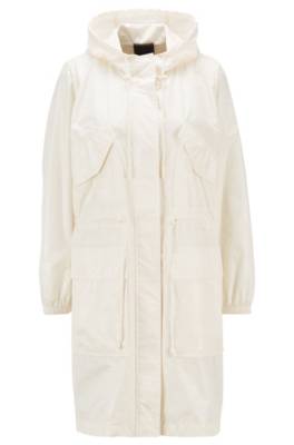 Veste à capuche avec imprimé camouflage ton sur ton