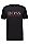 彩色徽标图案常规版棉质平纹单面针织布 T 恤,  001_黑色