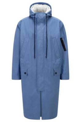 Manteau en toile déperlante avec intérieur zippé