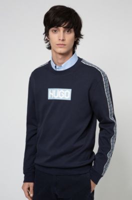 grey and blue hugo boss tracksuit