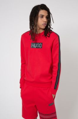 red hugo boss tracksuit