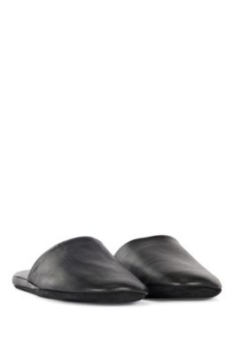 BOSS - Backless slippers in leather 