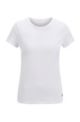 Slim-fit logo T-shirt in cotton and modal, White