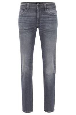 Jean Slim Fit en denim italien stretch gris