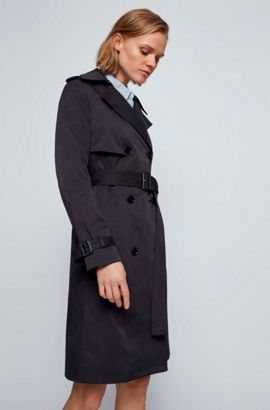 HUGO BOSS Femme Vêtements Manteaux & Vestes Manteaux Trench-coats Trench color block déperlant avec ceinture à nouer x Alica Schmidt 