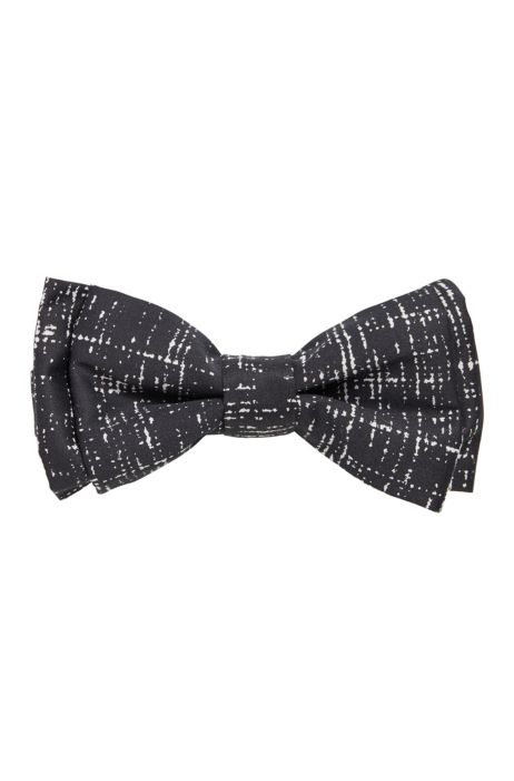 Boss Bow Tie In Pure Cotton With Batik Effect Print