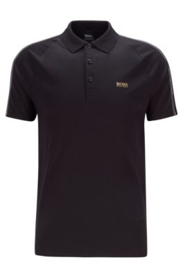 hugo boss black and gold polo shirt