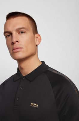 black and gold hugo boss polo