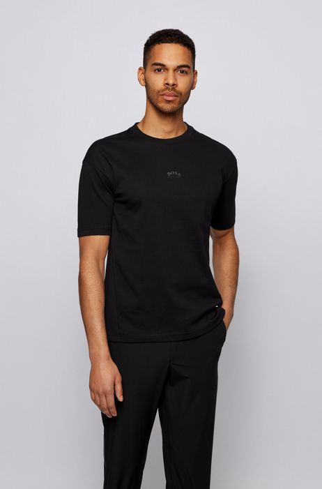 BOSS - Relaxed-fit T-shirt in cotton with reflective rear logo