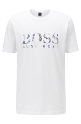 Hugo Boss Camiseta rn logotipo de protección UV T-Shirt Blanco 105 50407774
