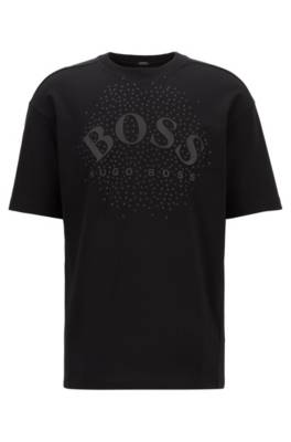 T-shirt Relaxed Fit en coton interlock à logo artistique