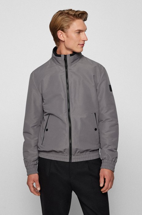 Water-repellent blouson jacket in cotton-touch fabric, Grey