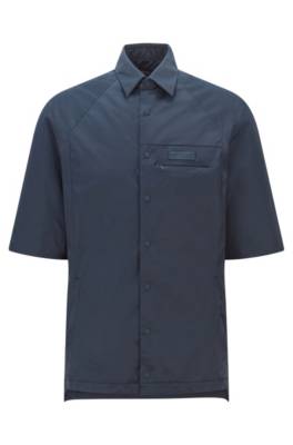 Surchemise Relaxed Fit avec garnissage léger et badge logo