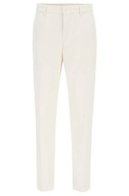 Pantalon Tapered Fit en coton mélangé effet froissé