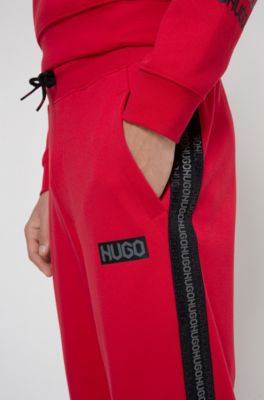 hugo boss red and black tracksuit