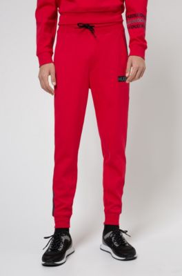 red hugo boss tracksuit