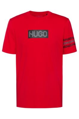 red hugo boss t shirt