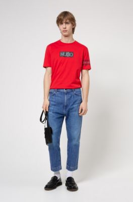 mens red hugo boss t shirt