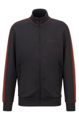 Sweat Regular Fit zippé avec logos en relief