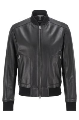 leather hugo boss jacket