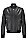 饰以罗纹针织细节的常规版纳帕革皮衣夹克外套,  001_黑色