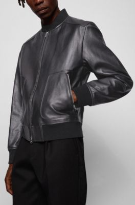boss leather jacket