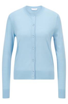 Cardigan boutonné en laine vierge