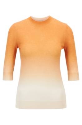 Pull en laine vierge à imprimé ombré