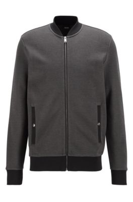 hugo boss zip through sweatshirt