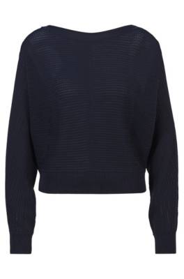 Pull court Relaxed Fit en coton et soie